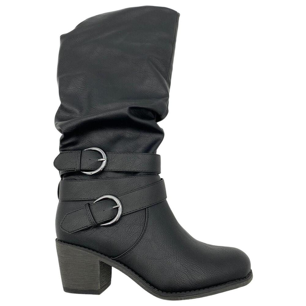 Journee Women's Late Tall Boots Black - Medium